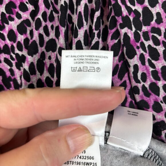 RACHEL Rachel Roy blouse, size 2X, cold shoulder, asymmetric hem, leopard print - Picture 10 of 12